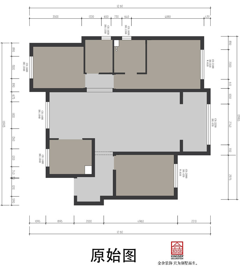 遠(yuǎn)洋晟庭裝修設(shè)計(jì)150平米原始平面圖