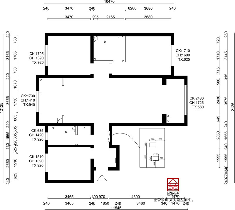 河西苑130㎡戶型原始平面圖