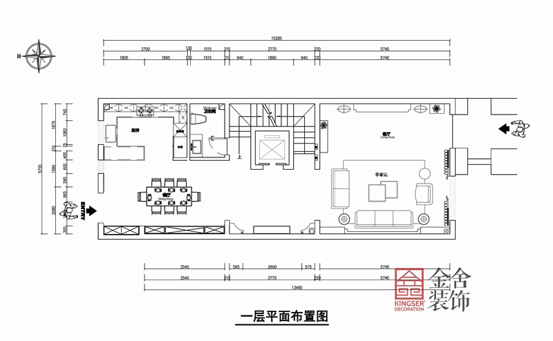 榮盛御府415平米歐式風格別墅裝修戶型解析